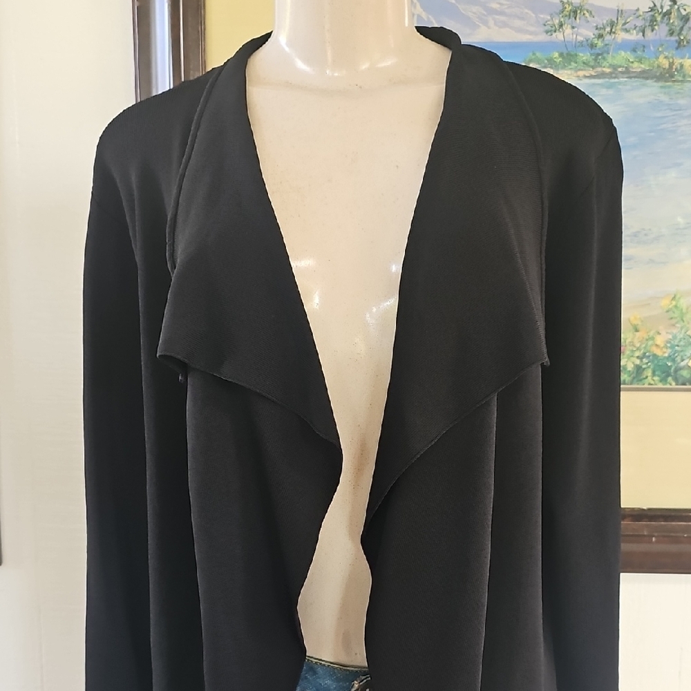 Gardy Black Open Front Cardigan Women Size Medium